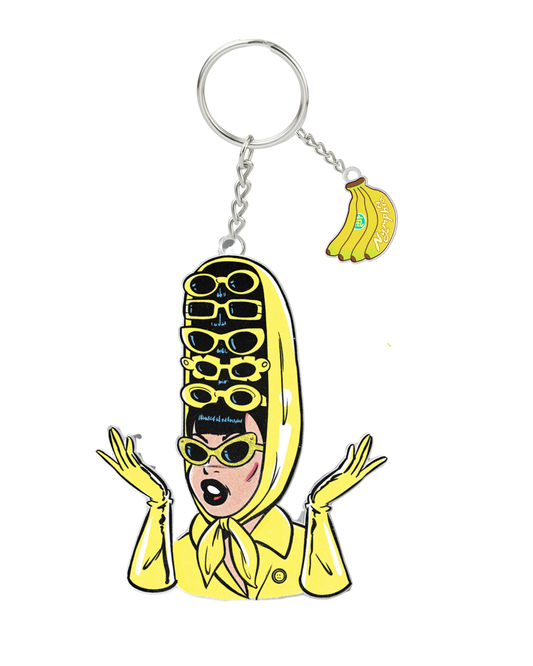 PRE-ORDER: Banana Flasher | Silver Plated Keychain with Banana Charm