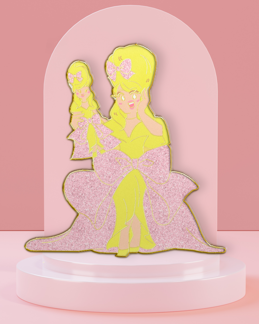 Glitter Dollhouse | Polished Gold Hard Enamel Pin